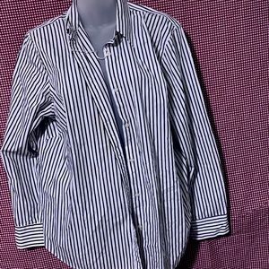 Beautiful chaps blue and white blouse